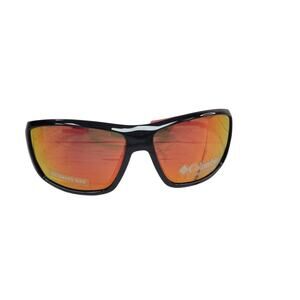 Columbia Mens C525SPG UTILIZER Sunglasses Non-Rxable Shy Black-Red/Orange Revo